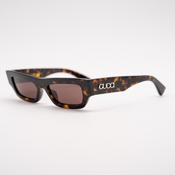 Gucci GG1839S  Rectangular Frame Tortoise Acetate Sunglasses - Picture 1 of 9